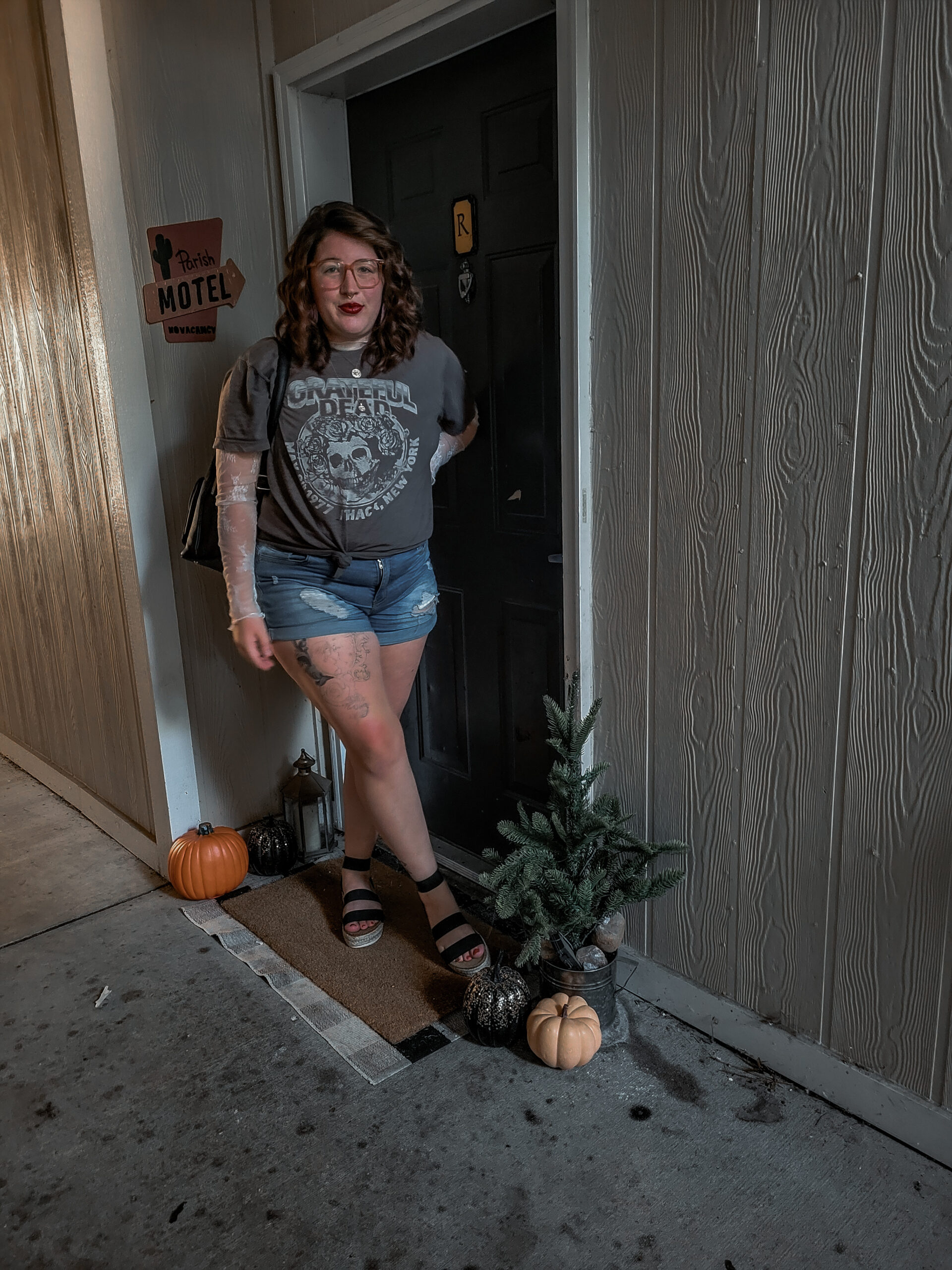 Lace and Graphic tee